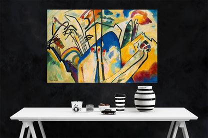 Composition 4 by Wassily Kandinsky Canvas Wall Art Prints Abstract Pictures Framed Home Office Decoration 76 x 50cm (30 x 20 inches)