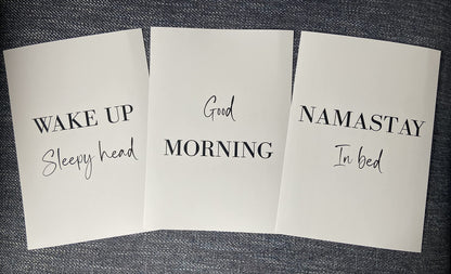 Dream Love Live Quotes set of 3 Unframed Prints, Home Decor Wall Art, Dream Without Fear, Love Without Limits, Live Without Regrets (A4)
