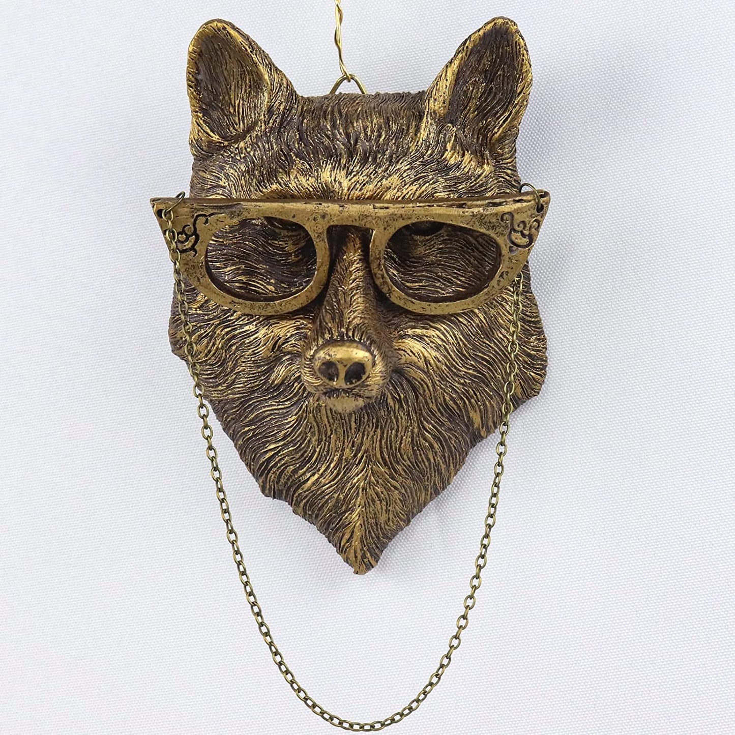 3D head Wall Mount Ornament, Animal Heads for Wall Art Hanging Sculptures, Small Metal Wall Resin Art Wall Decor Ornament Waterproof Bronzed Resin Decorations for Home (deer head)