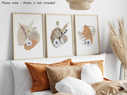 Eviepops Prints Dandelion Quote Wall Art Set of 3 Unframed Prints, Plant Decor, Living Room Bedroom Poster Home Decor, Every Dream Begins with a Wish (A4)