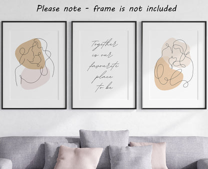 Dream Love Live Quotes set of 3 Unframed Prints, Home Decor Wall Art, Dream Without Fear, Love Without Limits, Live Without Regrets (A4)