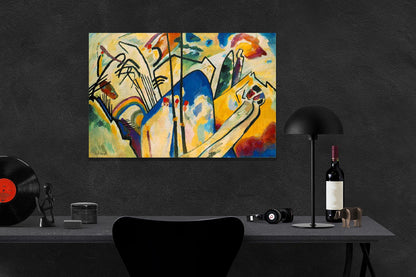 Composition 4 by Wassily Kandinsky Canvas Wall Art Prints Abstract Pictures Framed Home Office Decoration 76 x 50cm (30 x 20 inches)