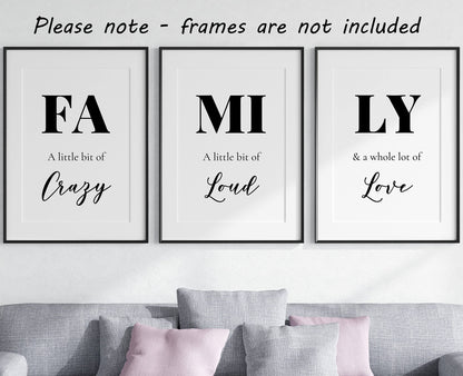 Dream Love Live Quotes set of 3 Unframed Prints, Home Decor Wall Art, Dream Without Fear, Love Without Limits, Live Without Regrets (A4)